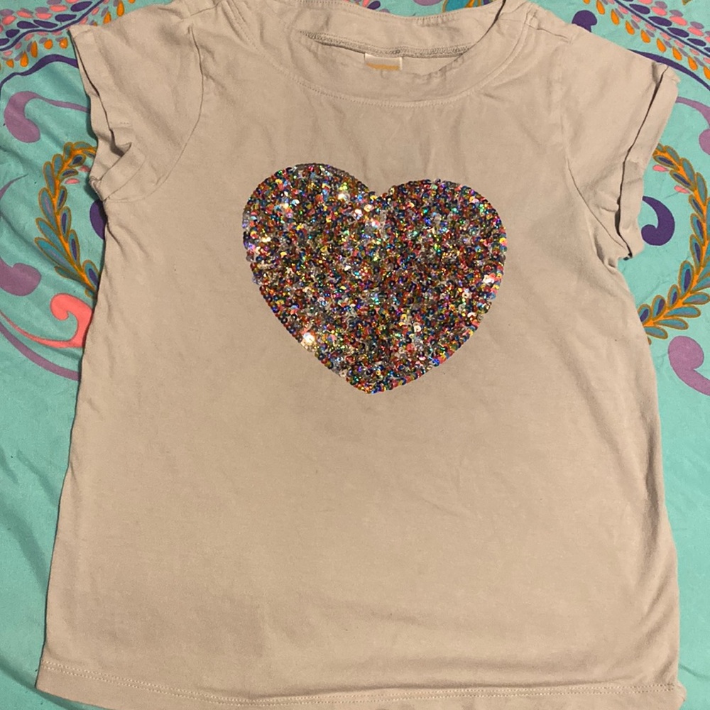 Gymboree sequin sparkly heart top